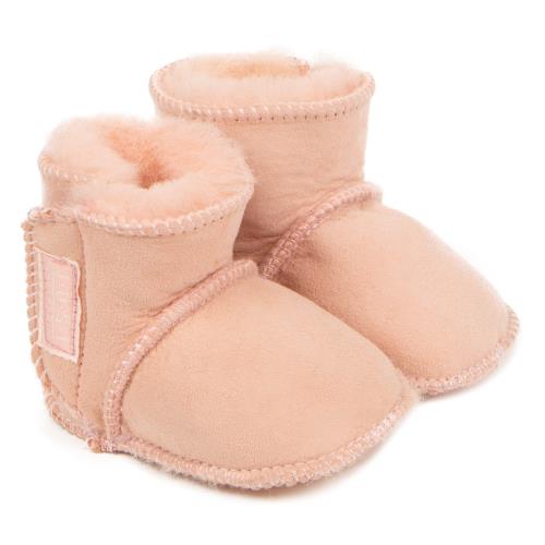 Babies Adelphi Sheepskin Booties Baby Pink Extra Image 4